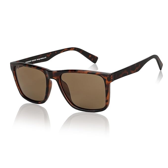 Vincent Chase By Lenskart | Full Rim Square | Polarized Stylish Sunglasses | 100% UV Protected | For Men & Women