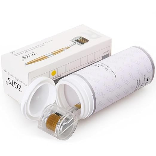 ZGTS Professional Gold Plated 192 Needles Titanium Alloy Derma Roller, Gold, 0.5mm