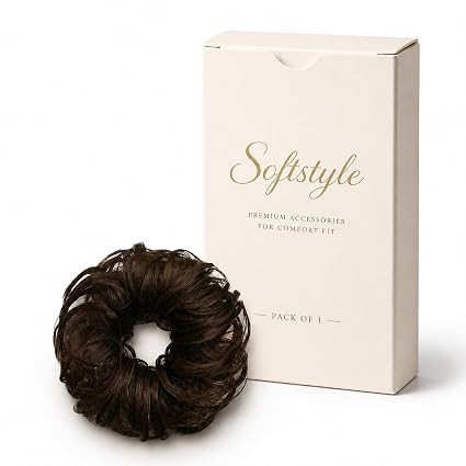 Messy Artificial Curly Hair bun Maker Donut Scrunchies Juda Accessories for Women (Black - Pack of 1)